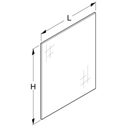 Bild von Spiegelrückwand  4mm H120cm