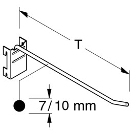 Bild von Halter schwer 10mm T40cm für Rückwand SL