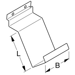 Bild von Taschenbuchablage frontal für Paneele 15x10cm