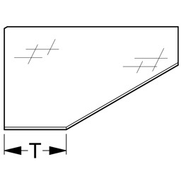 Bild von Glasfachboden Innenecke 90° (glatt) 10mm