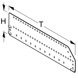 Bild von Trennblech Quadrant gerade H10