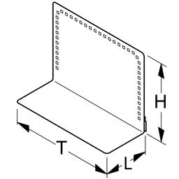 Bild von Abteilblech Quadrant L-Form