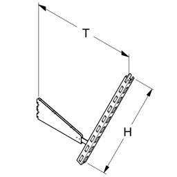 Bild von Schräghalter H40 mit Säule 3x3cm 