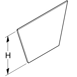 Bild von Rückwand Außenecke 90° H40 f. Schräghalter