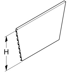 Bild von Rückwand Außenecke 45° H40 f. Schräghalter