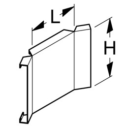 Zeige Details für Blende H20 Innenecke 90° Bild von Blende H20 Innenecke 90°