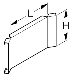 Zeige Details für Blende H20 Innenecke 45° Bild von Blende H20 Innenecke 45°