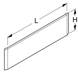 Zeige Details für Blende H20 Außenecke 45° Bild von Blende H20 Außenecke 45°