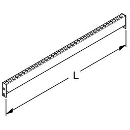 Bild von Trageschiene 5x2cm gelocht für Shop L97cm