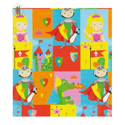 Bild von Geschenkpapier Kids  Ritter/Drachen B50cm L50mtr.