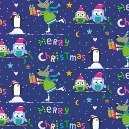 Zeige Details für Geschenkpapier Weihnachten blau Kids Bild von Geschenkpapier Weihnachten blau Kids