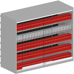Zeige Details für Regalvitrine für Liquids abschließbar H80 L100 T37 Bild von Regalvitrine für Liquids abschließbar H80 L100 T37