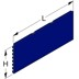 Bild von Tegometall-Rückwand Glatt H40cm ultramarinblau