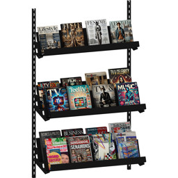 Zeige Details für Wandschienenregal für Zeitschriften & Prospekte – 5-stufig, höhenverstellbar, inkl. Wandschienen Bild von Wandschienenregal für Zeitschriften & Prospekte – 5-stufig, höhenverstellbar, inkl. Wandschienen