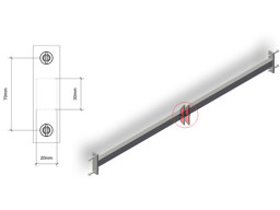 Zeige Details für Verbindung 3x2cm mit Schraubenbefestigung Bild von Verbindung 3x2cm mit Schraubenbefestigung