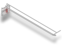 Zeige Details für Einfach-Klapphaken mit Etikettenhalter T40cm Bild von Einfach-Klapphaken mit Etikettenhalter T40cm