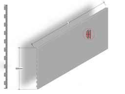 Bild von Rückwand Glatt H50cm