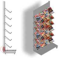 Bild von Zeitschriftenregal H220 Anbau mit 6 Zeitschriftenablagen