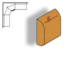 Zeige Details für Abweiserleiste für Obstregal IE45° Bild von Abweiserleiste für Obstregal IE45°