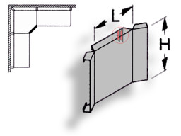 Zeige Details für Blende H20 für Obstregal IE90° Bild von Blende H20 für Obstregal IE90°