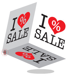 Bild von Würfel I Love Sale