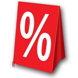 Zeige Details für Dachaufsteller %-Zeichen Bild von Dachaufsteller %-Zeichen