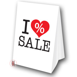 Zeige Details für Dachaufsteller I Love Sale Bild von Dachaufsteller I Love Sale