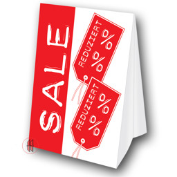 Zeige Details für Dachaufsteller SALE/Reduziert/%-Zeichen Bild von Dachaufsteller SALE/Reduziert/%-Zeichen