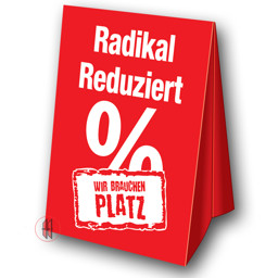 Zeige Details für Dachaufsteller Radikal Reduziert/Wir brauchen Platz Bild von Dachaufsteller Radikal Reduziert/Wir brauchen Platz