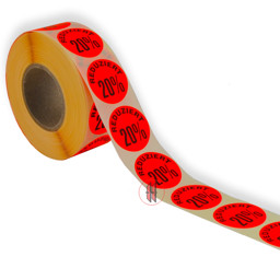 Zeige Details für Klebeetiketten leuchtrot auf Rolle 1000 Stück Bild von Klebeetiketten leuchtrot auf Rolle 1000 Stück
