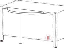 Zeige Details für Anbautisch Halbrund Bild von Anbautisch Halbrund