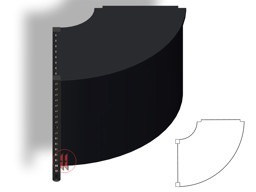 Zeige Details für Verkaufstisch / Counter VARIUS Außenbogen 90° Bild von Verkaufstisch / Counter VARIUS Außenbogen 90°