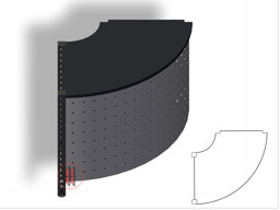 Zeige Details für Verkaufstisch / Counter VARIUS Außenbogen 90° Bild von Verkaufstisch / Counter VARIUS Außenbogen 90°