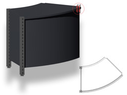 Zeige Details für Verkaufstisch / Counter VARIUS Außenbogen 45° Bild von Verkaufstisch / Counter VARIUS Außenbogen 45°