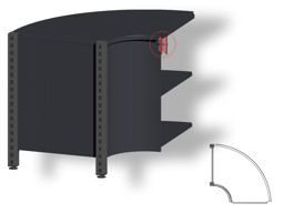 Bild von Verkaufstisch / Counter VARIUS Innenbogen 90°