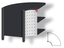 Bild von Verkaufstisch / Counter VARIUS Innenbogen 90°