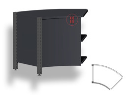 Zeige Details für Verkaufstisch / Counter VARIUS Innenbogen 45° Bild von Verkaufstisch / Counter VARIUS Innenbogen 45°