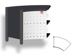 Zeige Details für Verkaufstisch / Counter VARIUS Innenbogen 45° Bild von Verkaufstisch / Counter VARIUS Innenbogen 45°