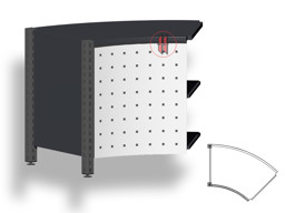 Bild von Verkaufstisch / Counter VARIUS Innenbogen 45°