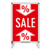 Bild von Banner für Kundenstopper A1 Sale / Prozentzeichenpfeile