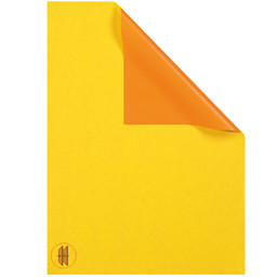 Bild von Geschenkpapier zweifarbig gelb/orange