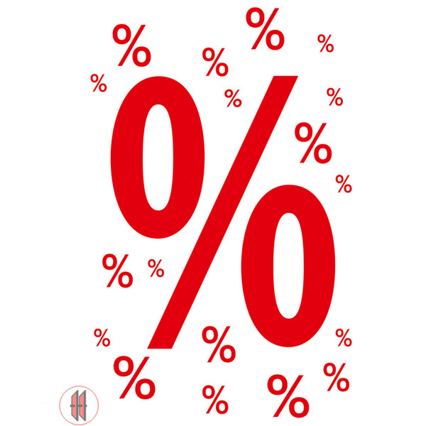 Bild von Banner für Kundenstopper A1 rote %-Zeichen