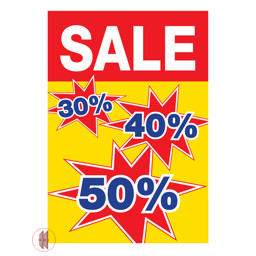 Bild von Banner für Kundenstopper A1 SALE 30% 40% 50%