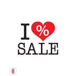 Bild von Banner für Kundenstopper A1 I Love Sale
