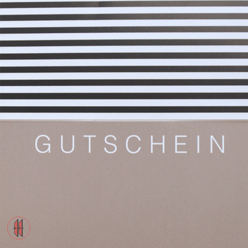 Bild von Geschenkgutscheine Querstreifen/Schwarz/Weiß