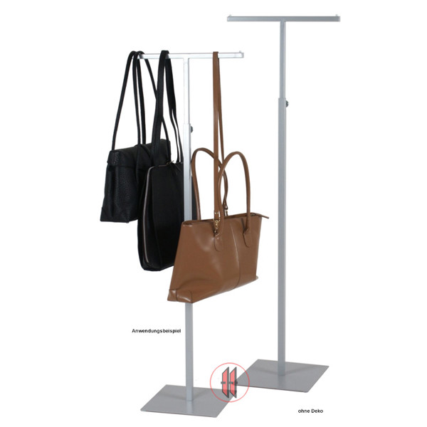 Theken-Taschenständer mit 2 Haken, teleskopisch ausziehbar verlängerbar-300 560 Theken-Taschenständer mit 2 Haken, teleskopisch ausziehbar verlängerbar-300 560