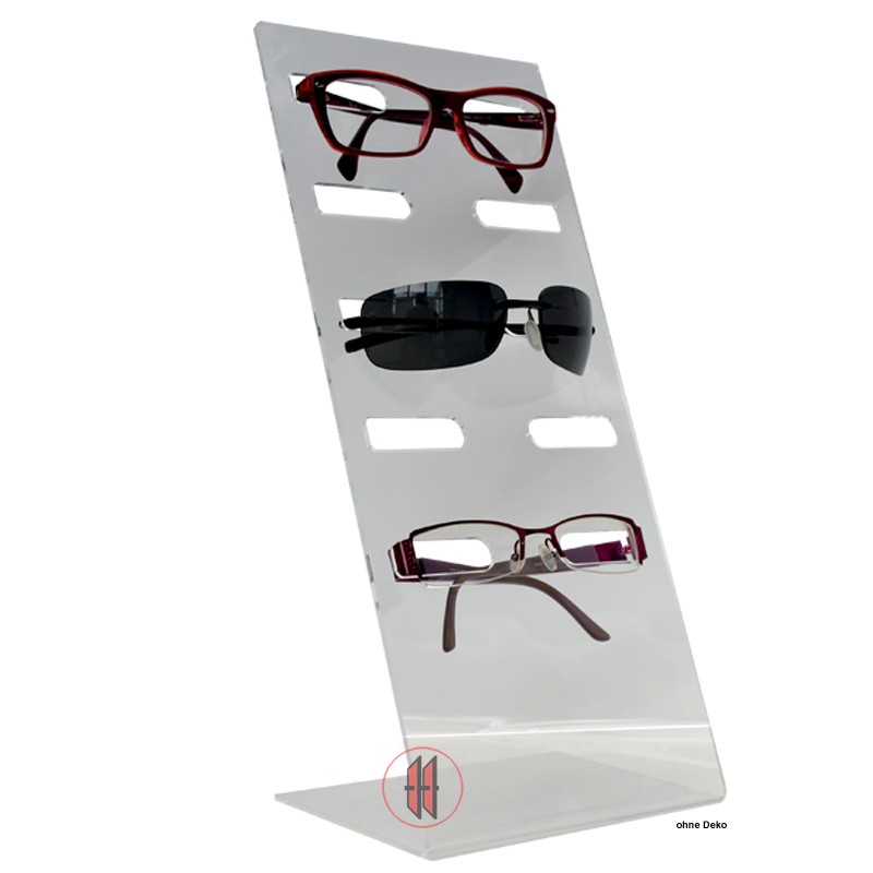 WaLdor Brillenständer 3-lagiges Acryl-Brillenregal, Sonnenbrillenregal,  Schmuckregal, Optiker-Display, Requisiten, Heimplatzierung, Sammlungsregal