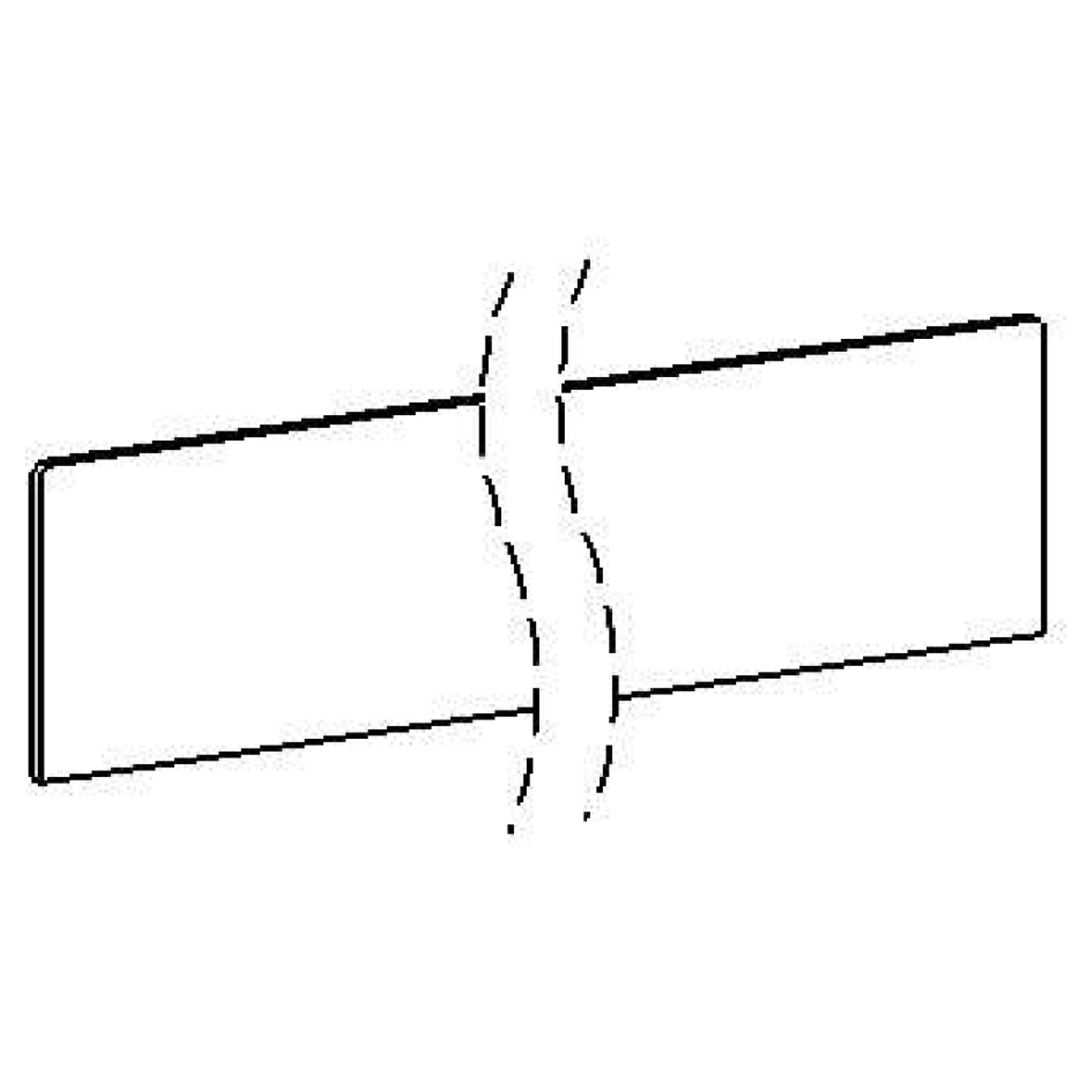 Bild von Frontscheibe E043 für Adapter-T-Profil A017 | Transparent | Höhe 65 mm | Stärke 3 mm