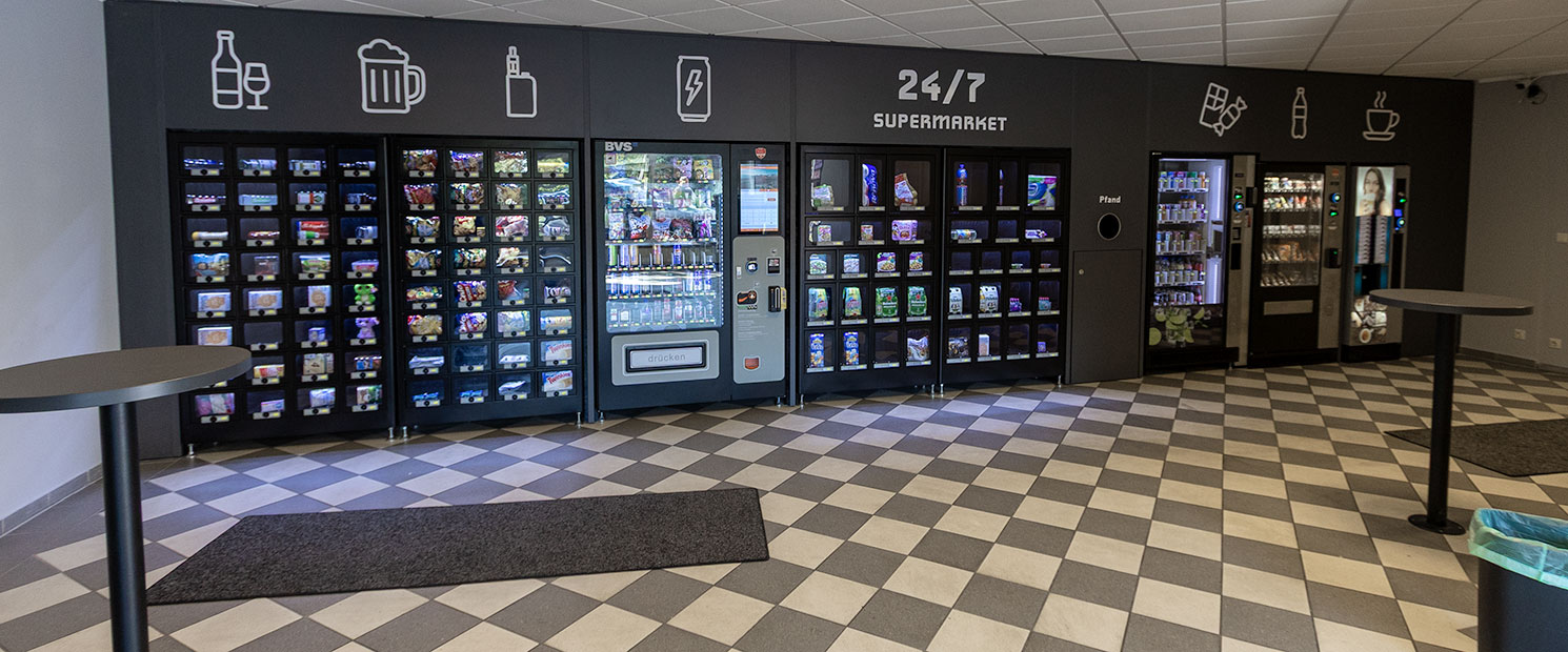 Gesamtansicht des fertig eingerichteten Kiosks