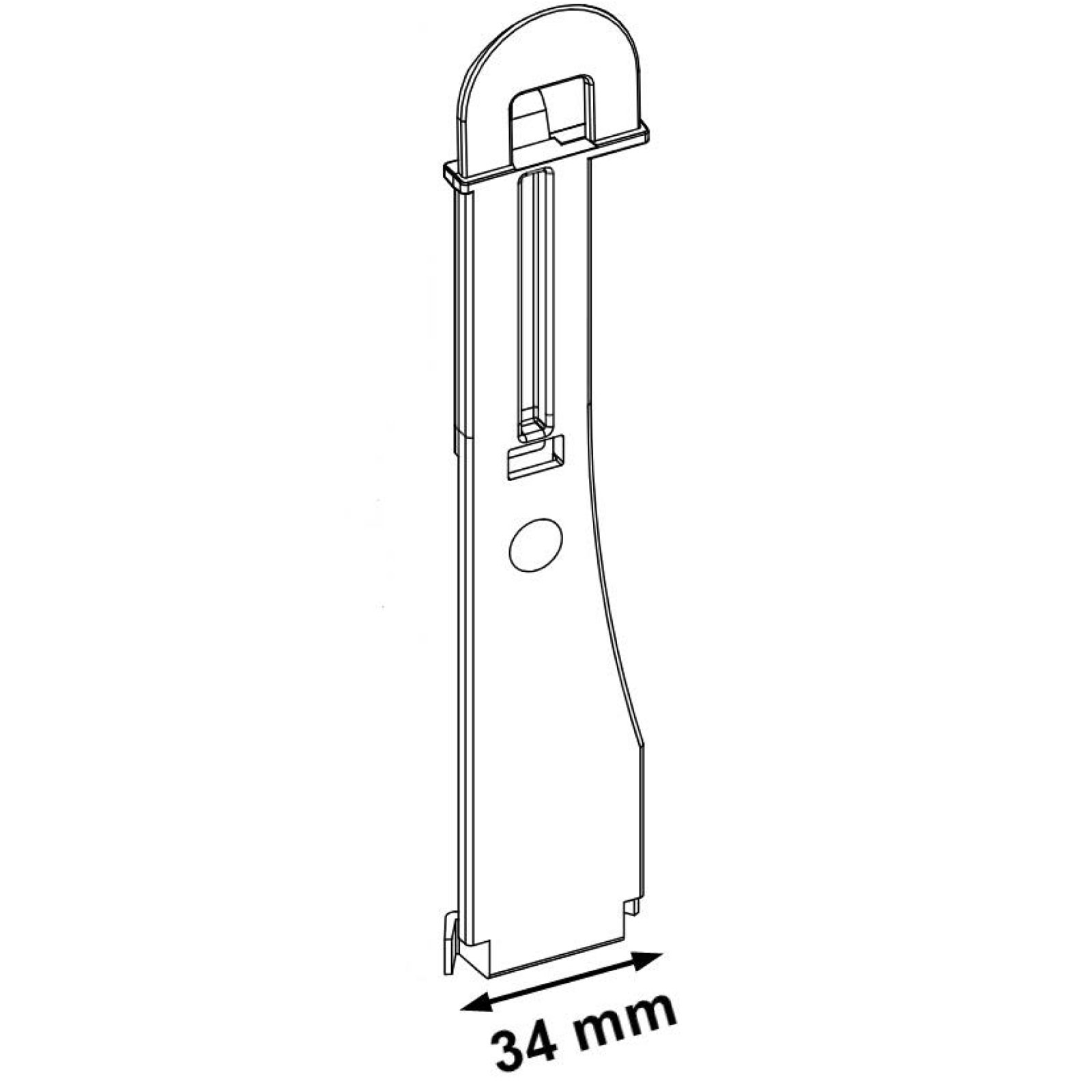 Bild von SuperVario Säule – Transparente Abstandshalterung für Doppelstock-Präsentationen, 34 mm Breite, 140/160 mm Höhe